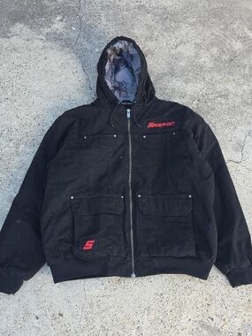 Snap-On Tools Full Zip Jacket Men's 2XL With Hood Canvas
